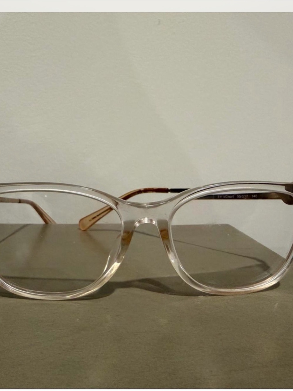 Coach Clear Frame Women's Glasses with Subtle Pink Hue